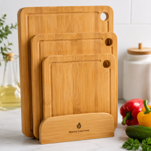 Homepage New premium bamboo cutting board set